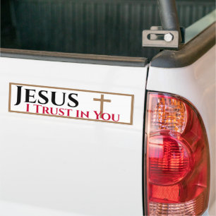 Jesus ich vertraue auf dich autoaufkleber