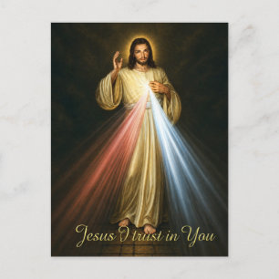 Jesus ich vertraue auf Dich Barmherzigkeit Gottes  Postkarte