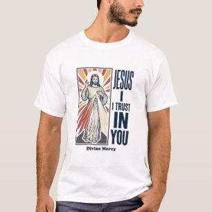 Jesus ich vertraue auf dich Divine Mercy Shirt Des
