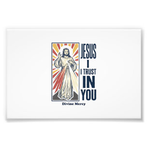 Jesus ich vertraue auf dich Divine Mercy Shirt Des Fotodruck