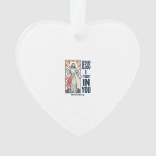 Jesus ich vertraue auf dich Divine Mercy Shirt Des Ornament