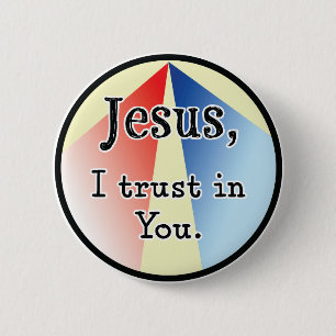 Jesus, ich vertraue auf dich: Göttliche Barmherzig Button