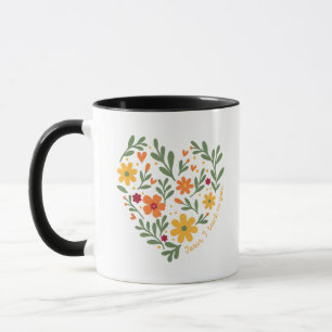 Jesus ich vertraue auf Dich Herz Blumen Frauen Mäd Tasse