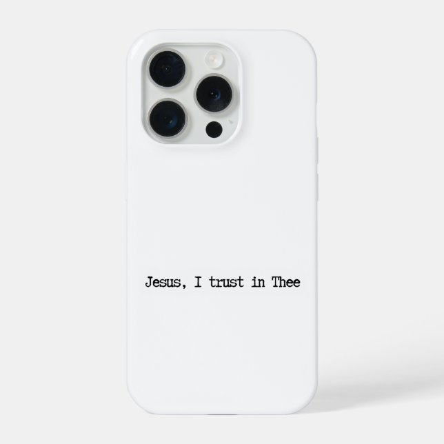Jesus, ich vertraue auf Dich Minimalistische iPhon iPhone Hülle (Rückseite)