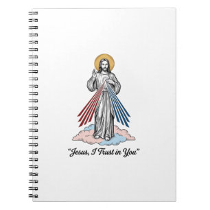 Jesus, ich vertraue auf dich Vintage-Gravur-Shirt- Notizblock