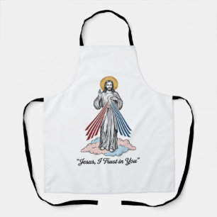 Jesus, ich vertraue auf dich Vintage-Gravur-Shirt- Schürze