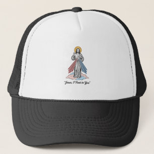 Jesus, ich vertraue auf dich Vintage-Gravur-Shirt- Truckerkappe