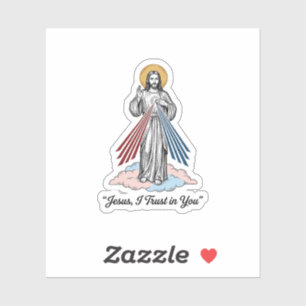 Jesus, ich vertraue auf dich Vintage-Stickerei-Shi Aufkleber