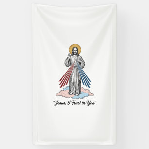 Jesus, ich vertraue auf dich Vintage-Stickerei-Shi Banner