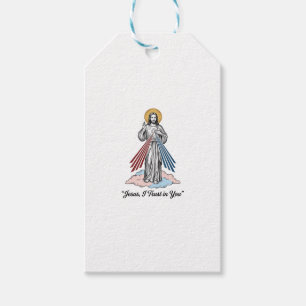 Jesus, ich vertraue auf dich Vintage-Stickerei-Shi Geschenkanhänger