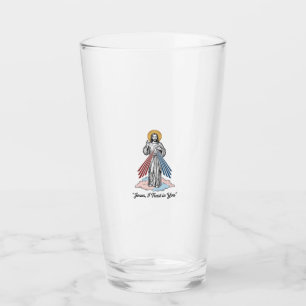 Jesus, ich vertraue auf dich Vintage-Stickerei-Shi Glas