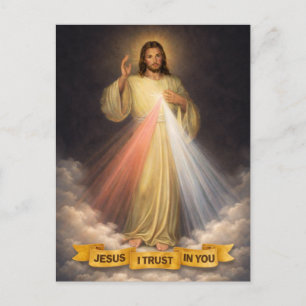 Jesus ich vertraue dir Göttliche Barmherzigkeit re Postkarte