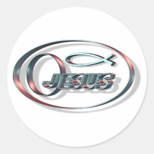 Jesus ICHTUS Runder Aufkleber