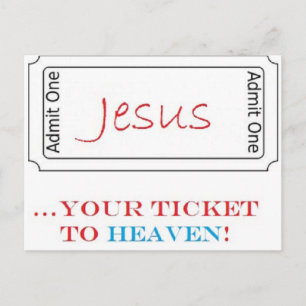 Jesus... Ihr Ticket zum Himmel! Postkarte