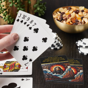 Jesus Illuminierende Berghöhen Spielkarten