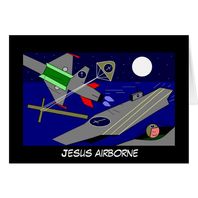 Jesus Im Flugzeug (Vorderseite (Horizontal))