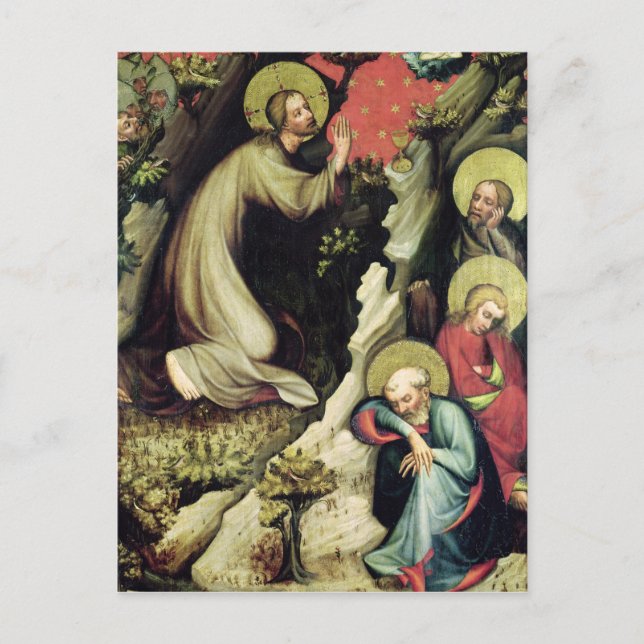 Jesus im Garten von Gethsemane Postkarte (Vorderseite)
