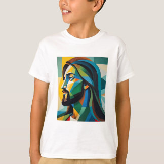 Jesus im grünen Kubismus 6 T-Shirt