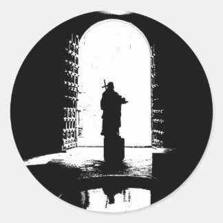 Jesus im Licht Runder Aufkleber