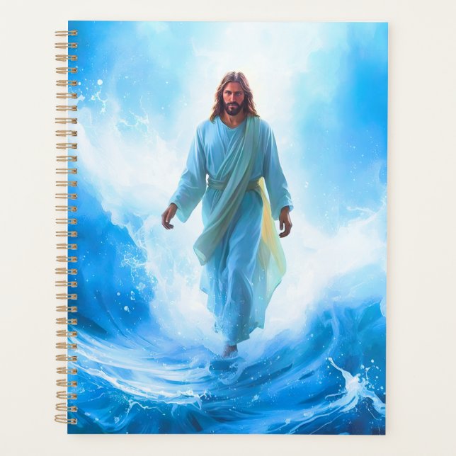 Jesus im Ozean Jahresplaner Planer (Vorderseite)