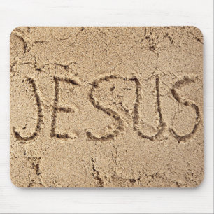 Jesus im Sand Mousepad