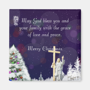 Jesus im Schnee Magnet