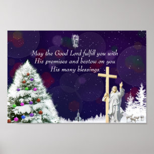 Jesus im Schnee Poster