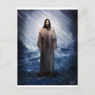 Jesus im Sturm Postkarte