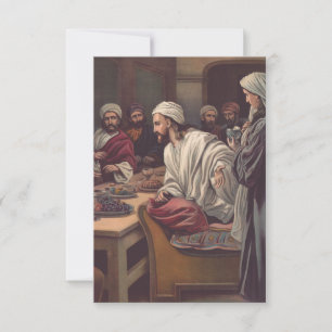 Jesus in Bethanien gesalbt Katholische Andacht Hei Dankeskarte