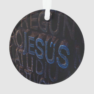 Jesus in Blaustein Christliche Gott Liebe Ornament