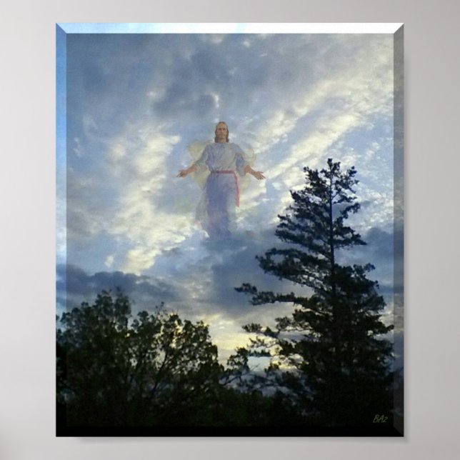 Jesus in den Wolken Poster (Vorne)