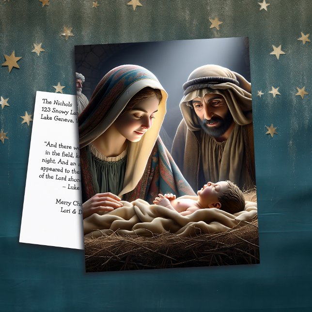 Jesus in der Gefahr | Weihnachten Postkarte (Von Creator hochgeladen)