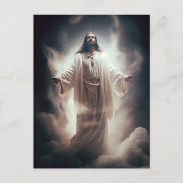 Jesus in der Kosmos AI Generated Art Postkarte