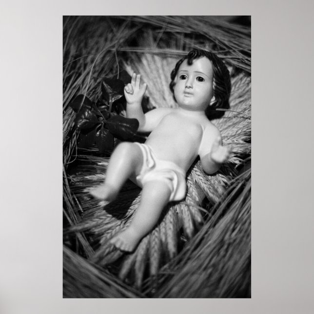 Jesus in der Krippe Poster (Vorne)