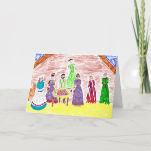 Jesus in der Krippen-Weihnachtskarte Feiertagskarte