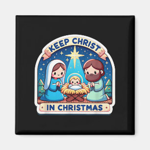 Jesus in der Weihnachtsnativitätsszene Krippe Jes Magnet