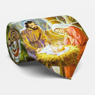 Jesus in der Wut Weihnachtskrippe Krawatte