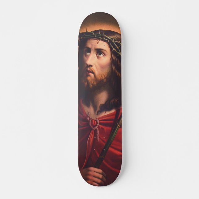Jesus in Dornenkronen Skateboard (Vorne)