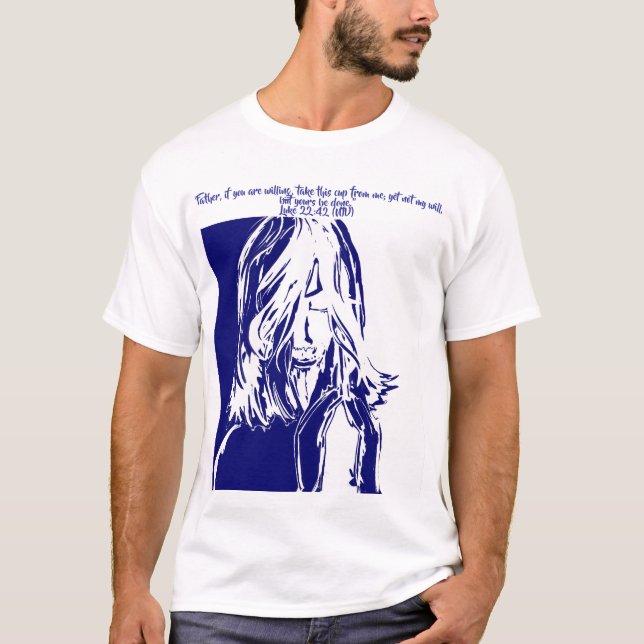 Jesus in Gethsemane Abstrakt Art T - Shirt (Vorderseite)
