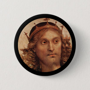 Jesus in Krone auferstehen Button