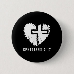 Jesus in meinem Herzen subtile Christliche Minimal Button