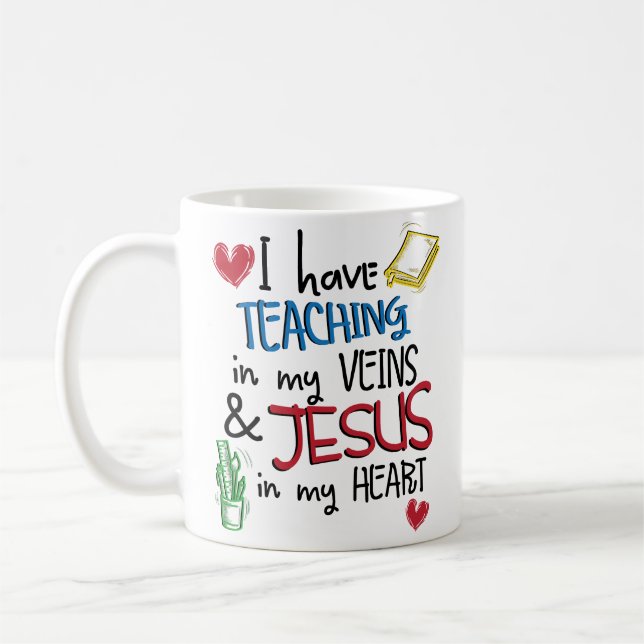 Jesus in meiner Herz-christlichen Kaffeetasse (Links)
