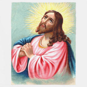JESUS in PRAYER Fleecedecke