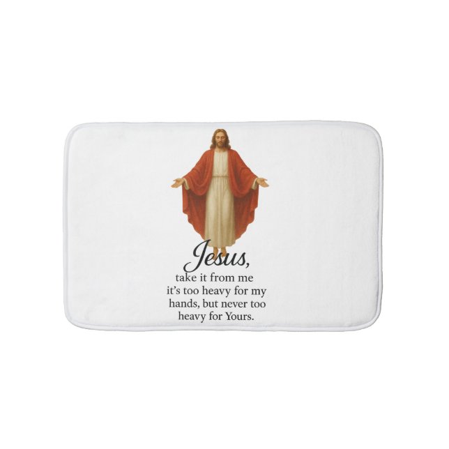 Jesus in Red and White Badematte (Vorderseite)