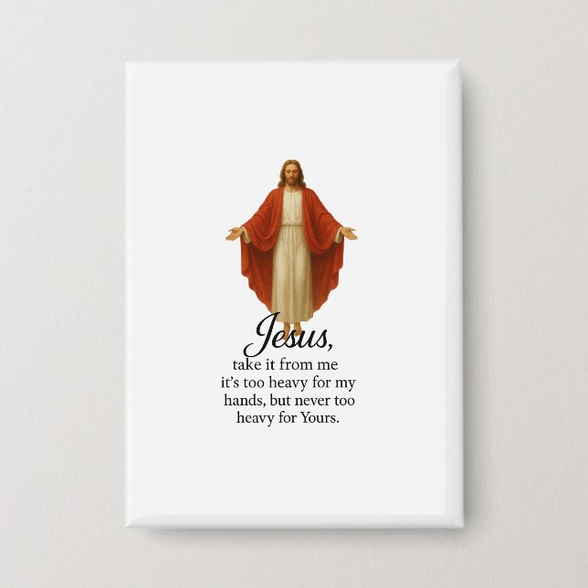 Jesus in Red and White Button (Vorderseite)