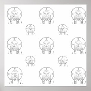 Jesus in Silver Poster