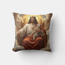 Jesus In the kingdom of Heaven Throw pillow  Kissen