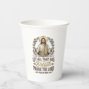 Jesus Indie Folk Akustik-Anbetungs-Grafik-T-Shirt Pappbecher