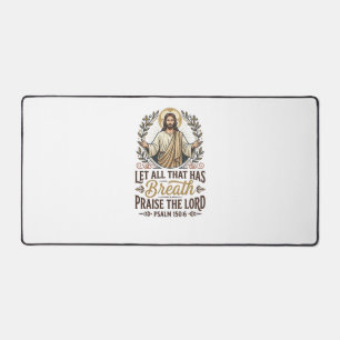 Jesus Indie Folk Akustik-Anbetungs-Grafik-T-Shirt  Schreibtischunterlage