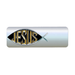 Jesus innerhalb eines Fisch-Symbols
